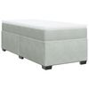 vidaXL Sommier &agrave; lattes de lit et matelas Gris clair 80x200 cm Velours