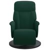 vidaXL Fauteuil inclinable avec repose-pied vert fonc&eacute; velours
