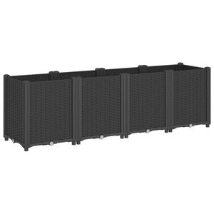 vidaXL Jardini&egrave;re noir 160x40x53 cm polypropyl&egrave;ne