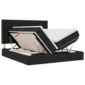 vidaXL Lit de Rangement Noir 180 x 200 cm Cuir synth&eacute;tique