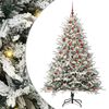 vidaXL Arbre de No&euml;l artificiel pr&eacute;-&eacute;clair&eacute; avec ensemble de boules