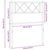vidaXL T&ecirc;te de lit de remplacement m&eacute;tal blanc 90 cm
