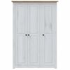 vidaXL Garde-robe 3 portes Blanc 118x50x171,5cm Pin Assortiment Panama