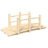 vidaXL Pont de jardin avec garde-corps 150x67x56cm bois massif &eacute;pic&eacute;a