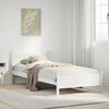 vidaXL Cadre de lit sans matelas blanc 90x190 cm bois de pin massif