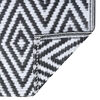 vidaXL Tapis d'ext&eacute;rieur ARAKIL Blanc et noir 160x230 cm PP