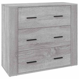 vidaXL Buffet Sonoma gris 80x33x70 cm Bois d'ing&eacute;nierie