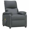 vidaXL Fauteuil de massage Gris fonc&eacute; Tissu