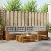 vidaXL Ensemble de canap&eacute;s d'ext&eacute;rieur 5 pcs Gris Naturel et Clair