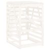 vidaXL Abri pour poubelle sur roulettes blanc bois massif de pin