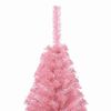 vidaXL Sapin de No&euml;l artificiel pr&eacute;-&eacute;clair&eacute; Rose 150 cm PVC