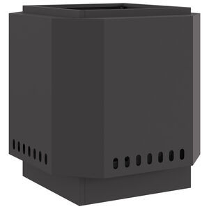 vidaXL Foyer sans fumée Noir 48 x 48 x 51 cm Acier
