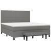 vidaXL Sommier &agrave; lattes de lit avec matelas Gris fonc&eacute; 180x200cm Tissu