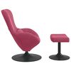 vidaXL Chaise &OElig;uf avec Pouf Bordeaux Velours