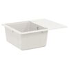 vidaXL &Eacute;vier Blanc 560 x 460 mm 80% Quartz et 20% R&eacute;sine