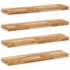 vidaXL &Eacute;tag&egrave;res flottantes 4 pcs 80x20x4 cm acacia massif &agrave; l'huile