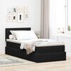 vidaXL Lit de Rangement avec matelas Noir 90 x 200 cm Velours