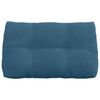 vidaXL Coussin de Dos Bleu 80 x 24 x 50 cm Velours