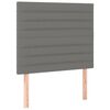 vidaXL T&ecirc;te de lit &agrave; LED Gris fonc&eacute; 90x5x118/128 cm Tissu