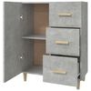 vidaXL Buffet gris béton 69,5x34x90 cm bois d'ingénierie