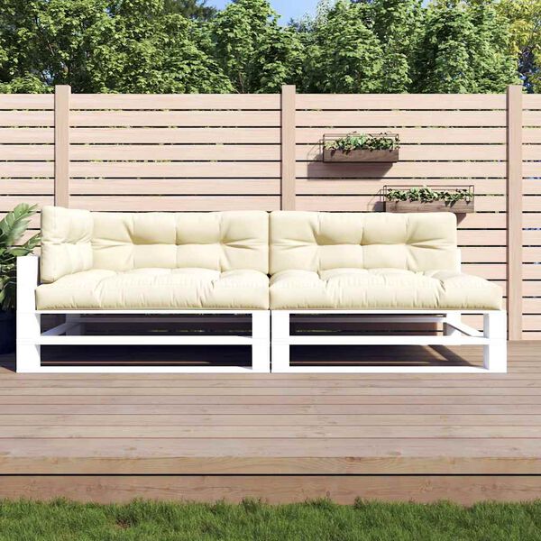 vidaXL Coussins de palette lot de 5 crème tissu