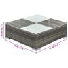 vidaXL Salon de jardin 6 pcs avec coussins résine tressée gris