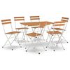 vidaXL Ensemble de bistro pliable 7 pcs bois d'acacia solide et acier