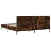 vidaXL Cadre de lit sans matelas ch&ecirc;ne fum&eacute; 180x200 cm