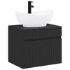 vidaXL Ensemble de mobilier de salle de bain Noir Bois d'ing&eacute;nierie