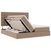 vidaXL Lit avec rangement et matelas Cappuccino 200 x 200 cm