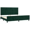 vidaXL Cadre de lit sans matelas vert fonc&eacute; 200x200 cm velours