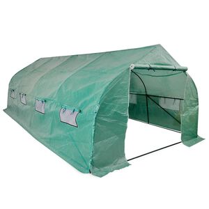 vidaXL Serre portable Cadre en acier 18 m&sup2;