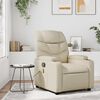 vidaXL Fauteuil de massage inclinable cr&egrave;me similicuir