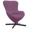 vidaXL Fauteuil &oelig;uf Pourpre 63 x 73 x 90 cm Velours