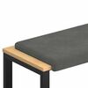vidaXL Coussin de banc velours c&ocirc;tel&eacute; Gris fonc&eacute; Profondeur 35 cm