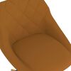 vidaXL Chaises pivotantes &agrave; manger lot de 2 marron velours