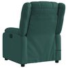 vidaXL Fauteuil inclinable de massage vert foncé tissu