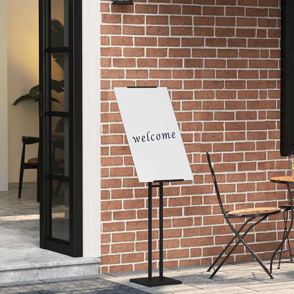 vidaXL Pr&eacute;sentoirs de salon Noir 26,5 x 26,5 x 150 cm Acier