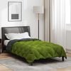 vidaXL Duvet d'hiver Vert et Anthracite 220 x 155 cm Microfibre