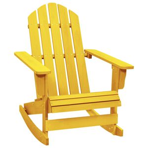 vidaXL Chaise &agrave; bascule de jardin Adirondack bois de sapin jaune