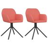 vidaXL Chaises pivotantes &agrave; manger lot de 2 Rose Velours