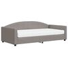 vidaXL Lit de jour avec matelas taupe 100x200 cm tissu