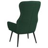 vidaXL Chaise de relaxation avec tabouret Vert fonc&eacute; Tissu