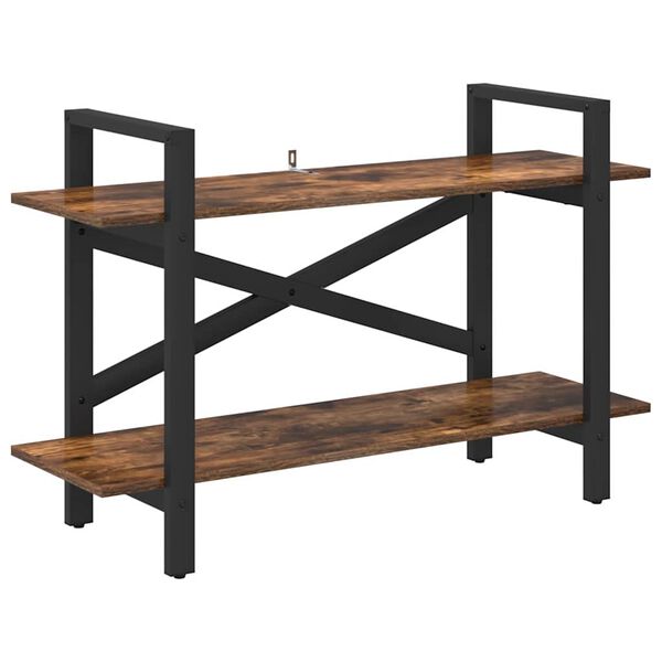 vidaXL &Eacute;tag&egrave;re Ch&ecirc;ne fum&eacute; 100 x 33,5 x 64 cm Bois d'ing&eacute;nierie