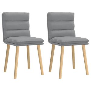 vidaXL Chaises &agrave; manger lot de 2 gris clair tissu