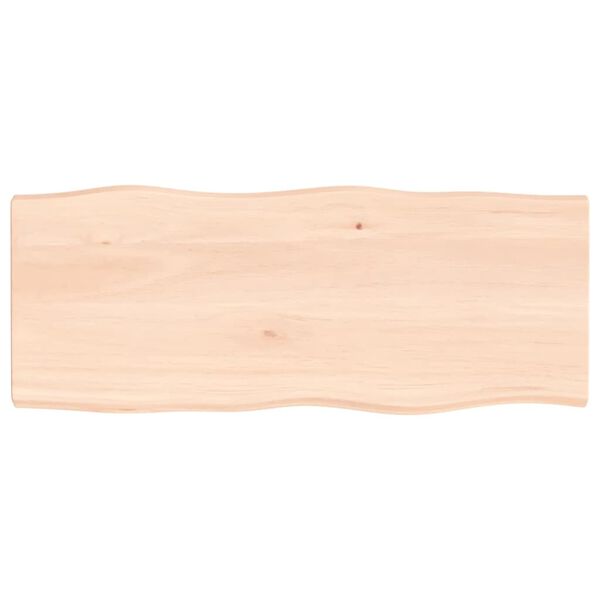 vidaXL Dessus de table bois massif non traité bordure assortie