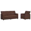 vidaXL Ensemble de Canap&eacute;s 2 pcs Marron Simili cuir