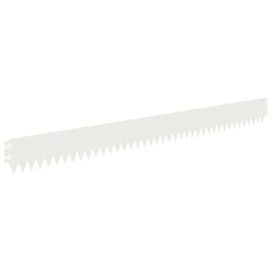 vidaXL Bordure de Pelouse 30 pc 103 x 10 cm Acier Blanc