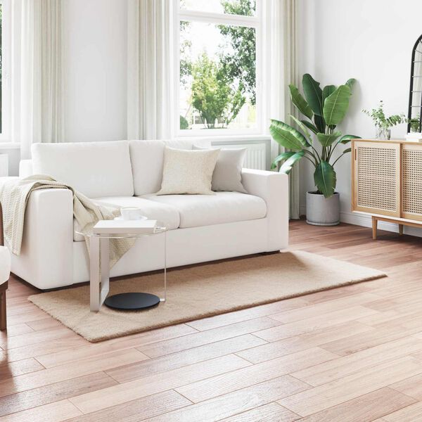 vidaXL Tapis en Fourrure Synth&eacute;tique de Lapin Olite Taupe 100 x 200 cm