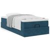 vidaXL Cadre de lit ottoman avec matelas bleu fonc&eacute; 80x200 cm velours